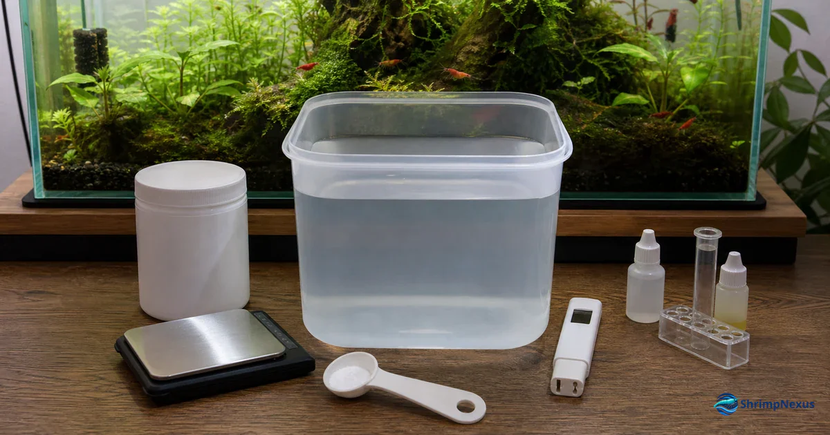 Preparação de água de osmose com remineralizador, balança e medidor TDS