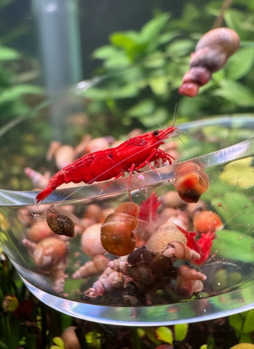 Neocaridina Painted Red (Neocaridina davidi var. Painted Fire Red) - Foto 4 | ShrimpNexus Portugal